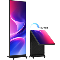 Pantalla LED Plegable para Interior, con Soporte de Pie, para Exhibición de Pósteres, P1.86 P2.5, Proceso GOB, Pantalla Digital HD para Publicidad en Comercios, Directo de Fábrica