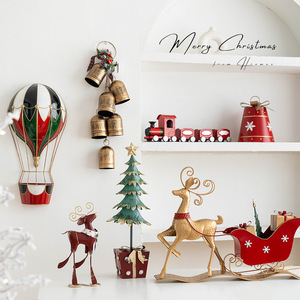 Arte del hierro escena grande decoraciones exteriores ciervos tirar carro árbol de <span class=keywords><strong>Navidad</strong></span> campanas adornos centro comercial vacaciones decoración <span class=keywords><strong>Navidad</strong></span> nuevas ideas - Product Image 4