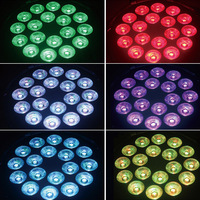 Projecteur PAR en aluminium moulé sous pression pour scène, 18 LED 10W pleine couleur DMX512 4-en-1, pour mariages, spectacles et ambiance festive