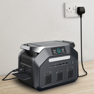 Estación de Carga Portátil Super PowerStation PD100W 1024Wh 1800W, Generador Solar LiFePO4 con <span class=keywords><strong>Cable</strong></span> 4 en 1, Linterna LED, MPPT10-52V - Product Image 1