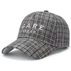 Gorra de Béisbol 2026, Nuevo Estilo, a Cuadros, con Letras, Unisex, de 6 Paneles, Ajustable, 100% Poliéster, Protección Solar para el Verano - Product Image 5