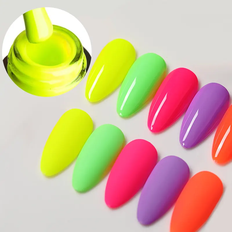 Smalto per unghie al Neon 6 colori all'ingrosso Set di smalti per Gel 7.5ml lacca per Gel Gel per unghie UV a lunga durata 6 pezzi/kit