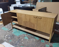 Table d'appoint en chêne style Hamptons pour salon, meuble de rangement en bois, vente en gros.
