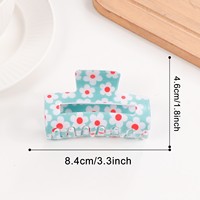 Nouvelles pinces à cheveux coréennes haut de gamme pour demi-queue de cheval, motif floral ajouré, en résine, type pince requin, pour Ganchos Para El Cabello