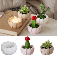 Moule en silicone DM1210 pour pot de fleurs en béton, plantes succulentes, moules pour pots de plantes en ciment, bricolage, artisanat, décoration d'intérieur, ornement