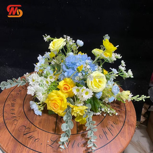 SMOOTH Small 30cm Flower Ball <strong>White</strong> <strong>Green</strong> Rose Flower Centerpiece Ball <strong>Bouquet</strong> for <strong>Wedding</strong> Events - Product Image 2