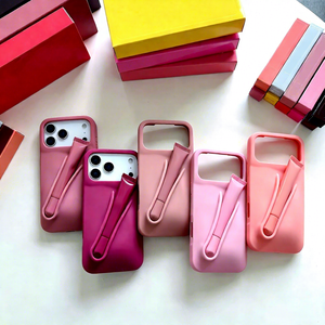 <span class=keywords><strong>Cover</strong></span> per cellulari <span class=keywords><strong>in</strong></span> silicone antiurto stile Ins per iPhone 17/16/15/14/13/12/11 Pro Max con scatola a forma di rossetto a copertura totale - Product Image 2