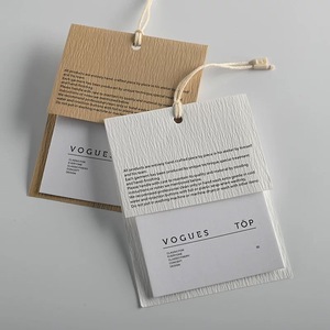 Vêtements de mode personnalisés de luxe étiquette en papier Logo-conçu étiquette en relief pour sacs et chaussures - Product Image 1