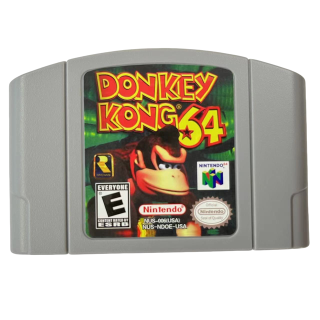 Donkey Kong 64 Retro Video Game for N64 USA Version with English Language Plastic Material