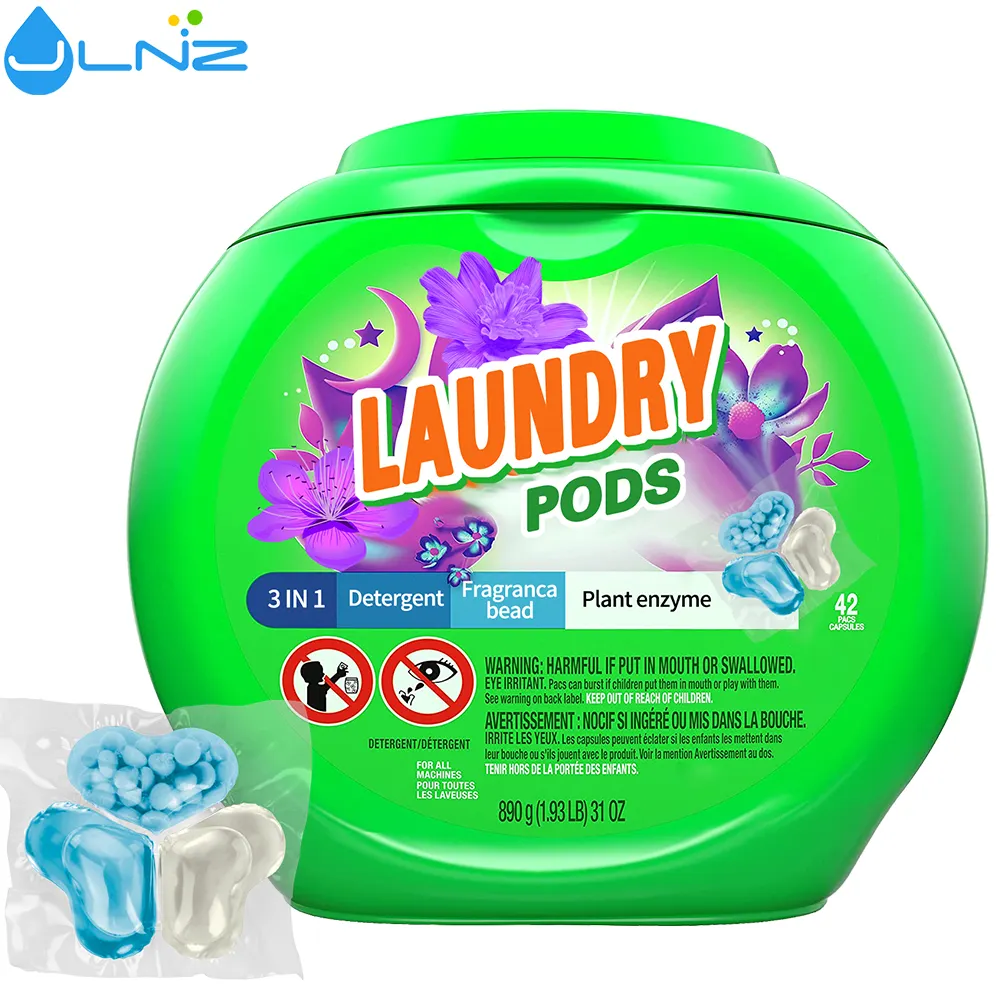 Cápsulas de detergente para lavanderia, venda quente 2023 contas de lavanderia impulsionador de perfume