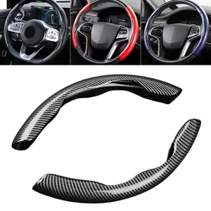 Coprivolante per Auto a 2 metà 38cm 15 pollici coprivolante in Silicone in fibra di carbonio accessori antiscivolo per Auto