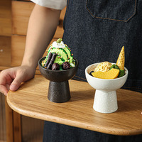Bol à glace en céramique, grand bol à dessert en céramique, coupe à sundae, bol décoratif en porcelaine pour yaourt, fruits, apéritif, accompagnement
