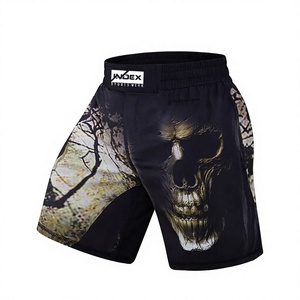 Shorts MMA pour hommes INDEX SPORTS WEAR, imprimé crâne, sublimation, évacuation de l'humidité, vêtements de sport athlétiques, arts martiaux mixtes. - Product Image 1