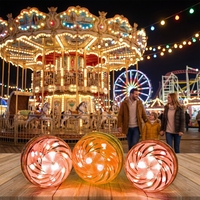 Éclairage ponctuel SHIJI pour manèges de fête foraine, 60 mm, éclairage publicitaire RGB 18 LED, lumières à points LED cabochon