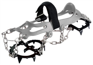 Crampons pour l'escalade sur neige et glace, pointes en acier inoxydable avec chaîne en silicone, antidérapants et griffes de maintien - Product Image 3