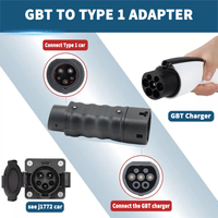Nouvel adaptateur Wufen GBT vers Type 1 et Type 2, connecteur de charge AC 32A pour véhicules électriques GB/T et SAE J1772