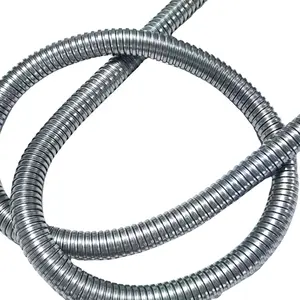 Tubo de proteção de fio elétrico revestido de aço inoxidável galvanizado à prova de água, mangueira de metal, tubo flexível de várias cores