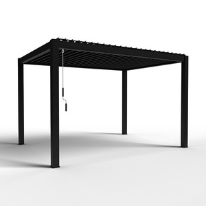 Nhôm có thể điều chỉnh bên ngoài trời louver mái pergola vườn gazebo hệ thống với ánh sáng LED - Product Image 4