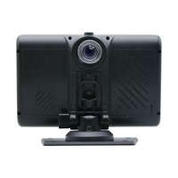 Système multimédia vidéo de voiture portable avec écran tactile de 7 pouces, CarPlay sans fil, Android Auto filaire, tablette de voiture, caméra de tableau de bord à double objectif