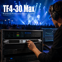 Amplificateur numérique professionnel SiC 4 canaux 3000W, amplificateur audio DJ haute puissance pour caissons de basses, système de sonorisation PA, enceintes extérieures, métal