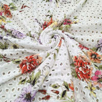 Haute qualité Voile Floral oeillet tissu impression numérique brodé 100% coton pour robes pour filles bon prix