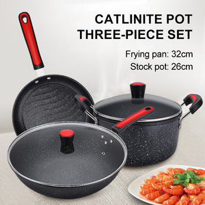 Chất lượng <span class=keywords><strong>2025</strong></span> đồ dùng nhà bếp 3-Piece nấu ăn không dính soong Set stockpot Cookware Set - Product Image 2