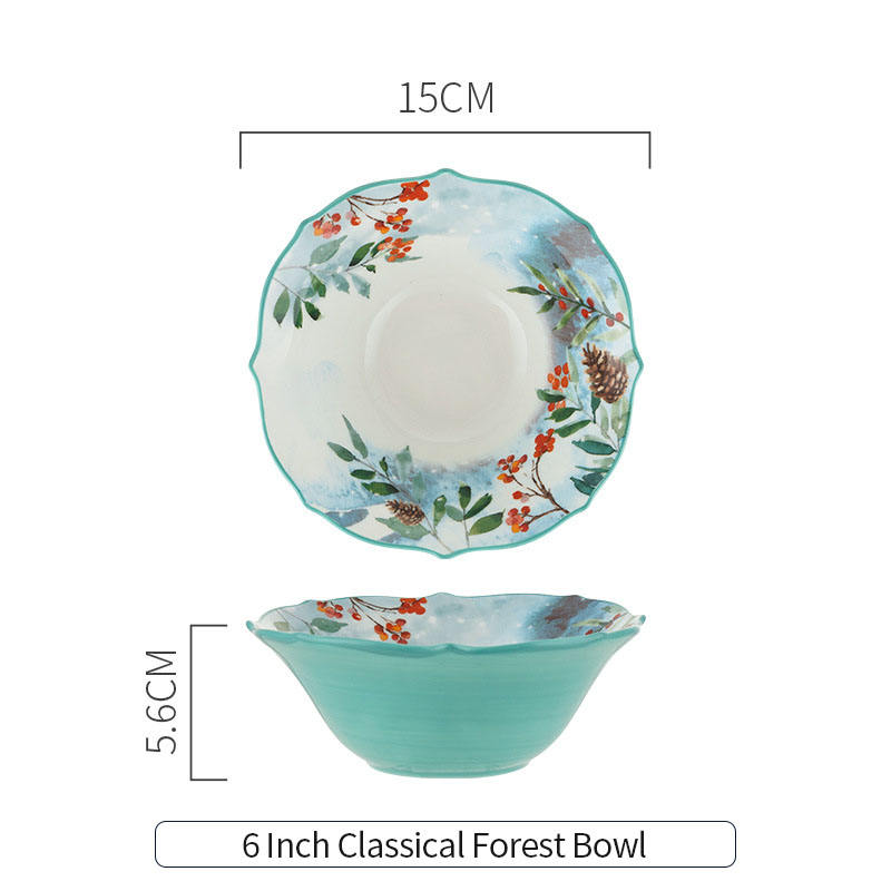 Bol classique de forêt de 6 pouces