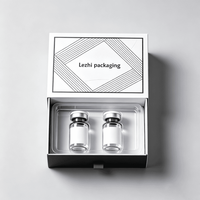 Blíster para viales de 2ml y 3ml, caja con pestaña de extracción para etiquetas, embalaje para suplementos de péptidos, cajas de papel para viales de péptidos con inserto de plástico