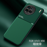 VIVO housse pour VIVO X90/X90 Pro/X90 Pro + housse 2023 nouvelle mode lentille protection luxe en cuir givré voiture étui de téléphone magnétique