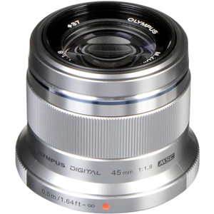 Objectif OM SYSTEM M.Zuiko Digital Zoom F1.8 Argent pour appareils photo Micro Four Thirds, conception compacte, magnifique bokeh, non plein format - Product Image 1