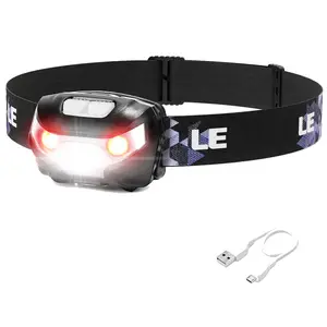 Super Bright 30 Hours Runtime XPE LED Headlamp With Red Warning Lightweight Headlight Flashlight For Cycling Running Camping