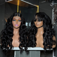 Grosir Transparan untuk Wig Lace Front & Closure 5x5/7x7 HD Lace Pre Pluked Baby Hair Raw Virgin Bouncy Curly Human Hair
