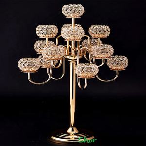 Nueva llegada portavelas chapado en oro brazos decorativos para boda y Navidad logotipo personalizado decoración del hogar - Product Image 4