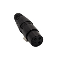 Connecteur XLR femelle en métal, 3 broches, pour microphone audio vidéo, connecteur de câble XLR 3 broches, femelle 3 broches
