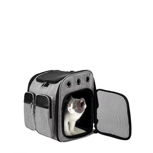 Mochila para mascotas personalizada al por mayor, de fábrica BSCI, la más vendida, mochila de viaje Oxford para gatos, con estampado. - Product Image 4