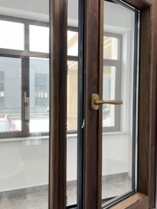 <span class=keywords><strong>Ventanas</strong></span> de madera revestida de aluminio con certificación CE, color palisandro negro, <span class=keywords><strong>ventanas</strong></span> abatibles de madera revestida para villas residenciales. - Product Image 2