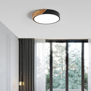 Gran oferta, luces de techo ultrafinas, brillo, dormitorio, lámpara de techo de madera colorida redonda regulable - Product Image 2