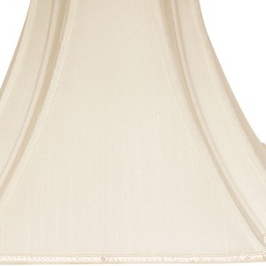 HMS 16 \ "paralume in Shantung quadrato con tacca inclinata in avorio moderno antico per interni in lino e plastica con copertura chiara a forma di linea quadrata - Product Image 4