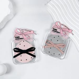 Éponge de maquillage en coton en forme de goutte d'eau, avec coussin d'<span class=keywords><strong>air</strong></span> intégré, pour correcteur, fond de teint et blush, pour un application douce et nette sur le visage, lavable, en boîte, en promotion - Product Image 1