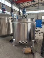 Mélangeur de liquides en acier inoxydable, cuve de mélange avec enveloppe chauffante pour produits chimiques, cosmétiques, détergents, revêtements et aliments