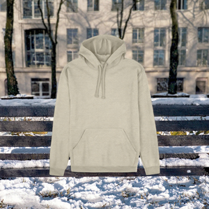 Sudadera con Capucha Unisex Gris Jaspeado, Mezcla de Algodón, con Cordones y Bolsillo Delantero para Uso Casual - Product Image 2