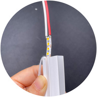 Vue latérale 10x20mm dôme forme Silicone couverture profil blanc néon Led bande pour 10mm 12mm PCB Led bande