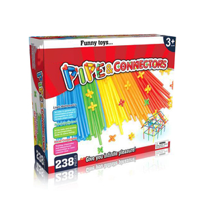 Blocs de construction en plastique DIY 4D pour enfants, tubes et pailles, 238 pièces - Product Image 5