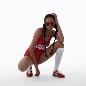 Fashion Women's 90s 80s Retro Strap One Piece Swimsuit High Leg with Jewelry Decoration 2 Piece Set - Product Image 2