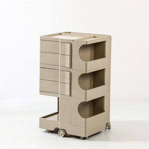 Mobili per la casa moderni cassettiera girevole a 3 strati carrello per camera da <span class=keywords><strong>letto</strong></span> comodino in plastica bianca ABS armadietto laterale per <span class=keywords><strong>letto</strong></span> - Product Image 2