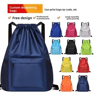 Drawstring Backpack Unisex Fitness <strong>Basketball</strong> Logo Printed Large Capacity Water Resistant Portable Storage Gym Backpack - Product Image 1