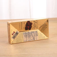 Boîte d'emballage de chocolat de luxe en papier doré personnalisée, boîtes en carton pour barres chocolatées