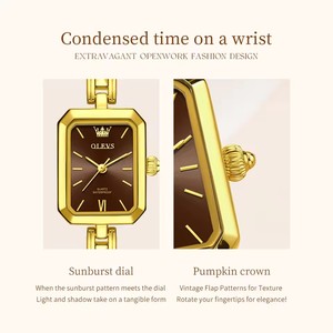 Reloj de Pulsera para Mujer, Modelo 3691, Versátil, Dorado, Resistente al Agua 3BAR, Cuarzo, Acero Inoxidable, con Manecillas - Product Image 4