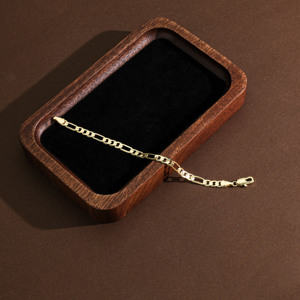 Braccialetto per Bambini in <span class=keywords><strong>Oro</strong></span> 14K, Catena Figaro Regolabile e Resistente, Gioielli Ipoallergenici per Bambini, Vendita all'Ingrosso - Product Image 5