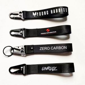 Fashion Fabric Keychain Key Fob Wholesale Remove Flight Before Flight Woven Logo Custom Anime Jet Tag - Product Image 5